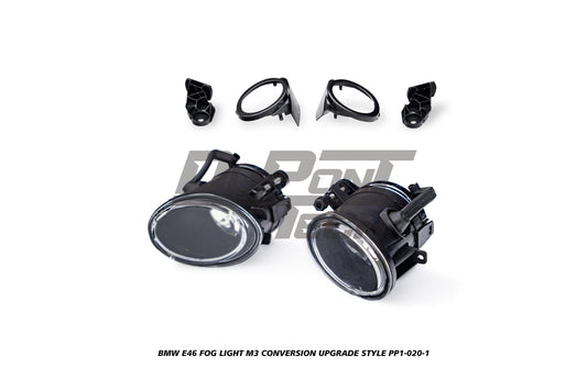 BMW 3 Series 330ci 325ci 320ci E46 1999 2000 2001 2002 2003 2004 2005 with Aftermarket Parts - M3 Conversion Upgrade Style Front Bumper & Fog Light PP Polypropylene from DuPont Tech
