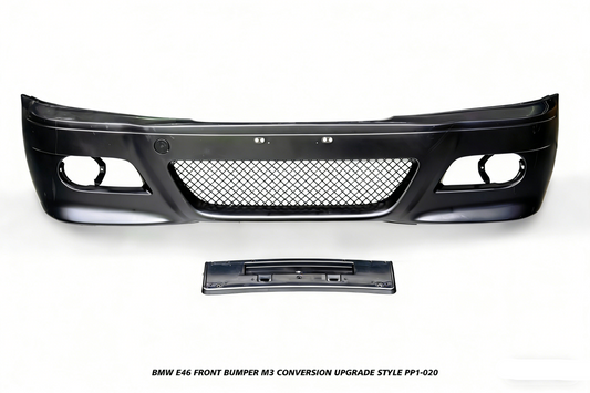 BMW 3 Series 330ci 325ci 320ci E46 1999 2000 2001 2002 2003 2004 2005 with Aftermarket Parts - M3 Conversion Upgrade Style Front Bumper & Fog Light PP Polypropylene from DuPont Tech
