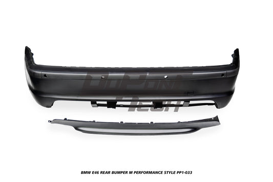 BMW 3 Series 330ci 325ci 320ci E46 1999 2000 2001 2002 2003 2004 2005 with Aftermarket Parts - M Performance Style Rear Bumper PP Polypropylene from DuPont Tech
