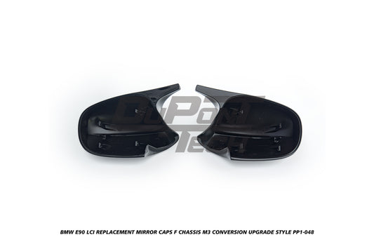 BMW 3 Series E90 LCI (Left Hand Drive Only) 2009 2010 2011 with Aftermarket Parts - F Chassis M3 Conversion Upgrade Style Replacement Mirror Caps ABS from DuPont Tech
