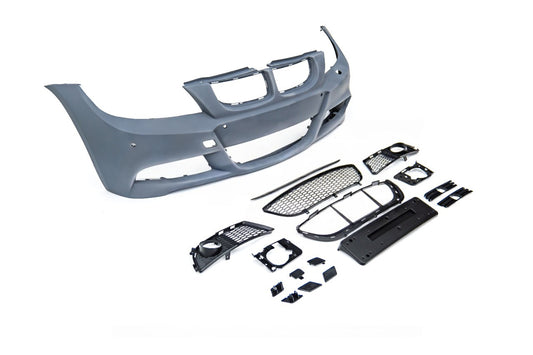 BMW 3 Series E90 Pre-LCI 2006 2007 2008 with Aftermarket Parts - M Performance Conversion Style Front Bumper & Fog Light PP Polypropylene from DuPont Tech
