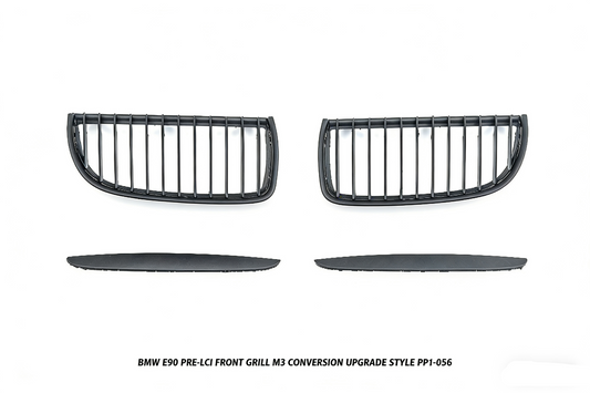 BMW 3 Series E90 Pre-LCI 2006 2007 2008 with Aftermarket Parts - M3 Conversion Upgrade Style Front Kidney Grill ABS from DuPont Tech