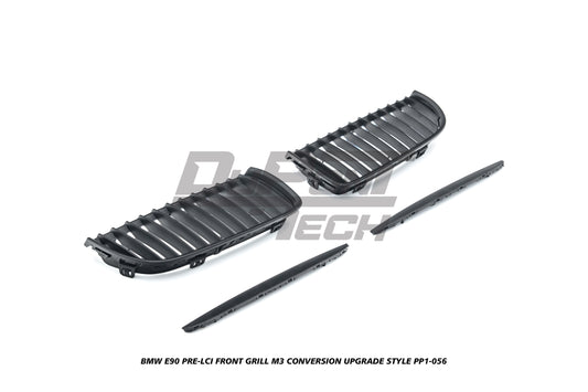 BMW 3 Series E90 Pre-LCI 2006 2007 2008 with Aftermarket Parts - M3 Conversion Upgrade Style Front Kidney Grill ABS from DuPont Tech