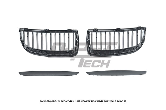 BMW 3 Series E90 Pre-LCI 2006 2007 2008 with Aftermarket Parts - M3 Conversion Upgrade Style Front Kidney Grill ABS from DuPont Tech