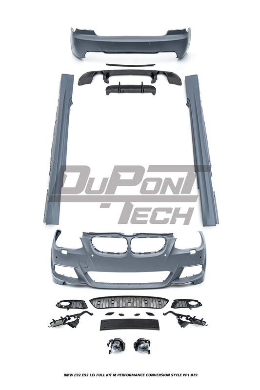 BMW 3 Series E92 E93 LCI 2010 2011 2012 2013 with Aftermarket Parts - M Performance Conversion Style Full kit PP Polypropylene from DuPont Tech
