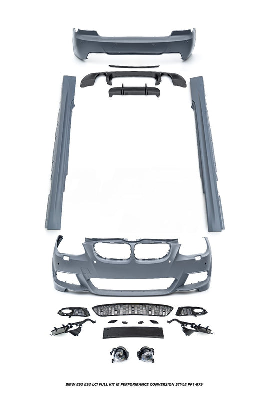 BMW 3 Series E92 E93 LCI 2010 2011 2012 2013 with Aftermarket Parts - M Performance Conversion Style Full kit PP Polypropylene from DuPont Tech
