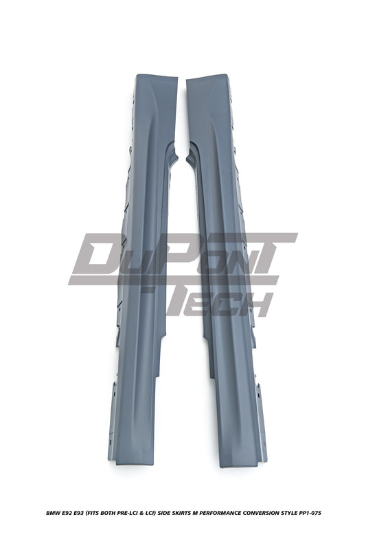 BMW 3 Series E92 E93 (Fits Both Pre-LCI & LCI) 2006 2007 2008 2009 2010 2011 2012 2013 with Aftermarket Parts - M Performance Conversion Style Side Skirts PP Polypropylene from DuPont Tech
