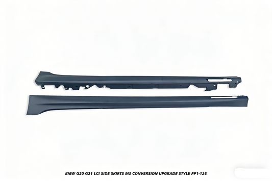 BMW 3 Series M340i 330i 320i G20 G21 LCI 2023-ON with Aftermarket Parts - M3 Conversion Upgrade Style Side Skirts PP Polypropylene from DuPont Tech
