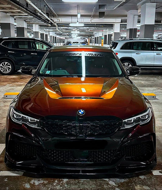 BMW 3 Series M340i 330i (Fits Both Pre-LCI & LCI) G20 2019-ON with Aftermarket Parts - CS Style Hood Metal from DuPont Tech
