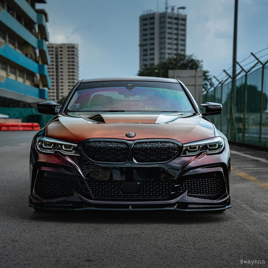 BMW 3 Series M340i 330i (Fits Both Pre-LCI & LCI) G20 2019-ON with Aftermarket Parts - CS Style Hood Metal from DuPont Tech
