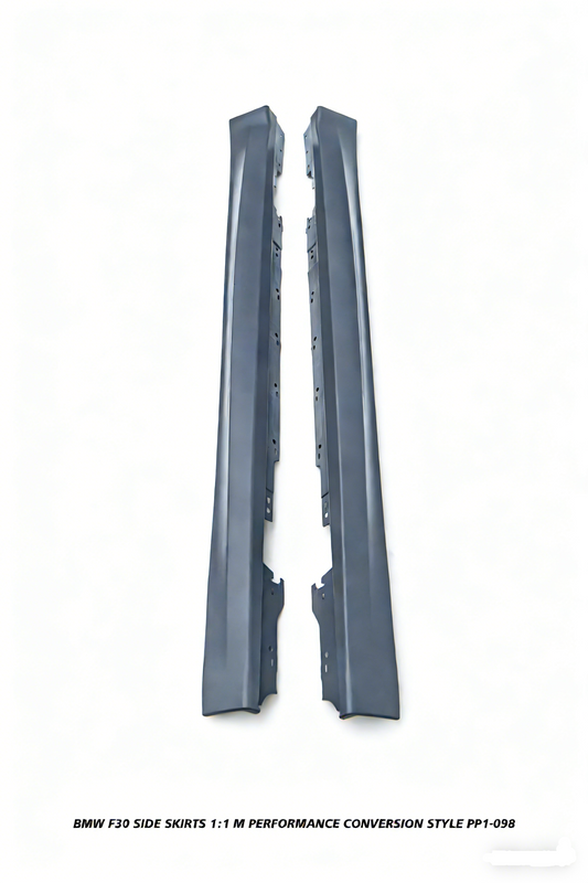 BMW 3 Series M340i 335i 328i 330i 320i F30 2012 2013 2014 2015 2016 2017 2018 2019 with Aftermarket Parts - 1:1 M Performance Conversion Style Side Skirts PP Polypropylene from DuPont Tech
