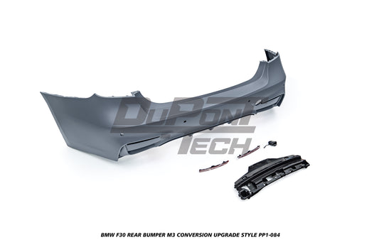 BMW 3 Series M340i 335i 328i 330i 320i F30 2012 2013 2014 2015 2016 2017 2018 2019 with Aftermarket Parts - M3 Conversion Upgrade Style Rear Bumper PP Polypropylene from DuPont Tech
