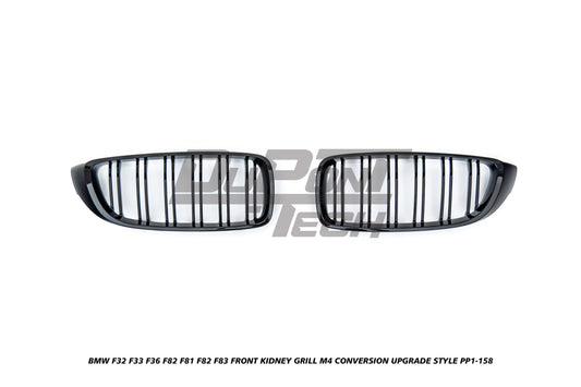 BMW 4 Series 440i 435i 430i 428i 420i 418i 435d 430d 425d 420d 418d F32 F33 2013 2014 2015 2016 2017 2018 2019 2020 & F36 2014 2015 2016 2017 2018 2019 2020 & M3 F81 F80 2014 2015 2016 2017 2018 & M4 F83 F82 2014 2015 2016 2017 2018 2019 2020 with Aftermarket Parts - M4 Conversion Upgrade Style Front Kidney Grill ABS from DuPont Tech
