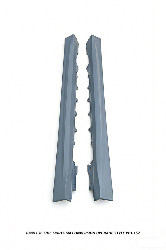 BMW 4 Series 440i 435i 430i 428i 420i 418i F36 2014 2015 2016 2017 2018 2019 2020 with Aftermarket Parts - M4 Conversion Upgrade Style Side Skirts PP Polypropylene from DuPont Tech
