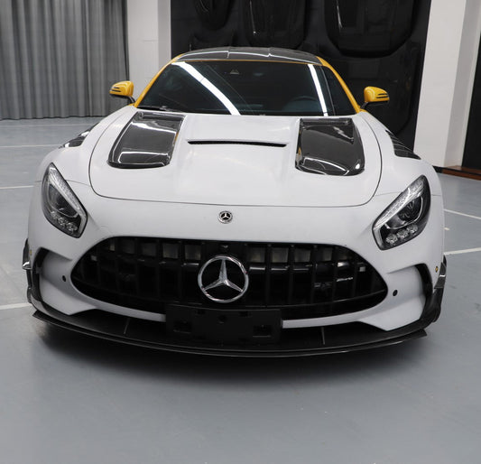 Mercedes Benz AMG GT GTS GTC GTR Pro C190 2016 2017 2018 2019 2020 2021 with Aftermarket Parts - Front Bumper & Lip PP Polypropylene / Dry Pre-preg Carbon Fiber from DuPont Tech