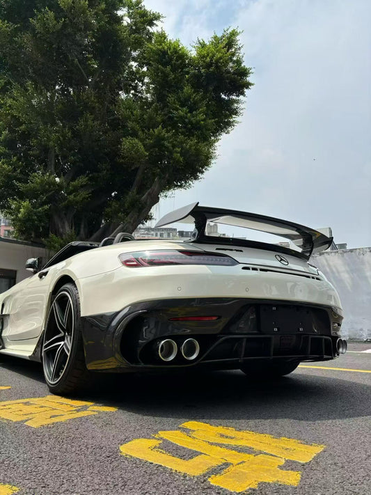 Mercedes Benz AMG GT GTS C190 2016 2017 2018 2019 2020 2021 with Aftermarket Parts - Black Series Conversion Style Rear Underboard Diffuser Dry Pre-preg Carbon Fiber from DuPont Tech