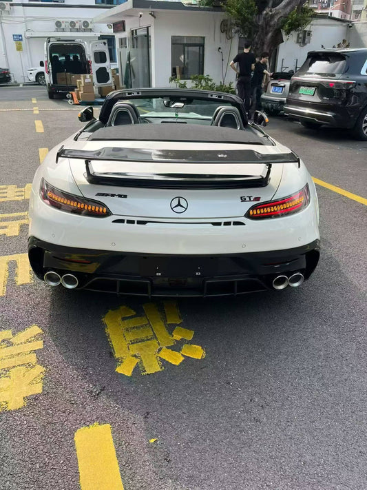 Mercedes Benz AMG GT GTS C190 2016 2017 2018 2019 2020 2021 with Aftermarket Parts - Black Series Conversion Style Rear Underboard Diffuser Dry Pre-preg Carbon Fiber from DuPont Tech