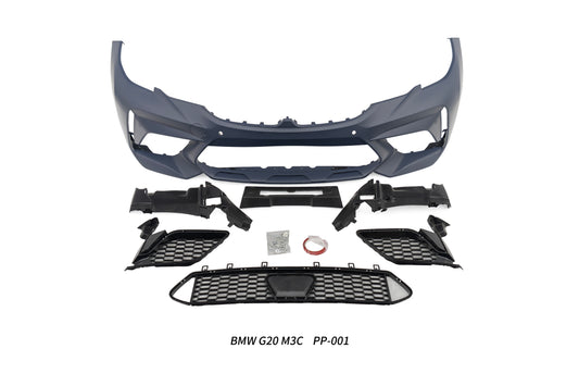 BMW 3 Series 330i M340i G20 G21 Pre-LCI 2020-2022 with Aftermarket Parts - PP Front Bumper from Aero Republic
