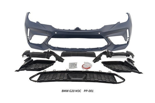 BMW 3 Series 330i M340i G20 G21 Pre-LCI 2020-2022 with Aftermarket Parts - PP Front Bumper from Aero Republic