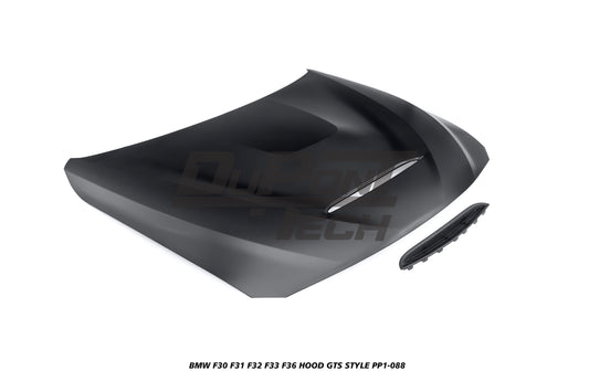 BMW 3 Series 320/328/330/340/M340 F30 F31 2013 2014 2015 2016 2017 2018 2019 2020 & 4 Series 428/430/435/440 F32 F33 F36 2014 2015 2016 2017 2018 2019 2020 with Aftermarket Parts - GTS Style Hood Metal from DuPont Tech