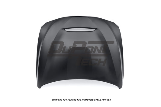 BMW 3 Series 320/328/330/340/M340 F30 F31 2013 2014 2015 2016 2017 2018 2019 2020 & 4 Series 428/430/435/440 F32 F33 F36 2014 2015 2016 2017 2018 2019 2020 with Aftermarket Parts - GTS Style Hood Metal from DuPont Tech