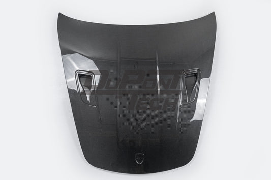 Porsche 987.1 987.2 Cayman & Boxster (Base/S/R) 2005 2006 2007 2008 2009 2010 2011 2012 2 Door Coupe & 2 Door Convertible with Aftermarket Parts - Hood Dry Pre-preg Carbon Fiber from Aero Republic