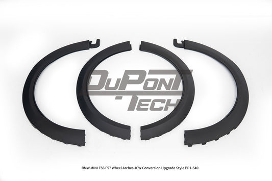 MINI Cooper JCW (John Cooper Works) S Base F56 F57 Pre-LCI 2014 2015 2016 2017 2018 with Aftermarket Parts - JCW Conversion Upgrade Style Wheel Arches PP Polypropylene from DuPont Tech