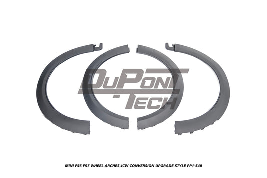 MINI Cooper JCW (John Cooper Works) S Base F56 F57 Pre-LCI 2014 2015 2016 2017 2018 with Aftermarket Parts - JCW Conversion Upgrade Style Wheel Arches PP Polypropylene from DuPont Tech
