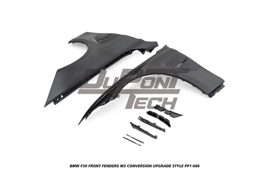 BMW 3 Series M340i 335i 328i 330i 320i F30 2012 2013 2014 2015 2016 2017 2018 2019 with Aftermarket Parts - M3 Conversion Upgrade Style Front Fenders Metal from DuPont Tech