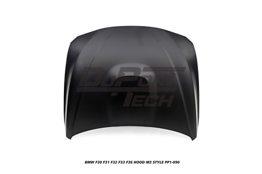 BMW 3 Series 320/328/330/340/M340 F30 F31 2013 2014 2015 2016 2017 2018 2019 2020 &  4 Series 428/430/435/440 F32 F33 F36 2014 2015 2016 2017 2018 2019 2020 with Aftermarket Parts - M3 Style Hood Metal from DuPont Tech