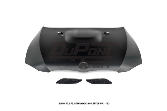 BMW 4 Series 440i 435i 430i 428i 420i 418i 435d 430d 425d 420d 418d F32 F33 2014 2015 2016 2017 2018 2019 2020 &  F36 2014 2015 2016 2017 2018 2019 2020 with Aftermarket Parts - M4 Style Hood Metal from DuPont Tech