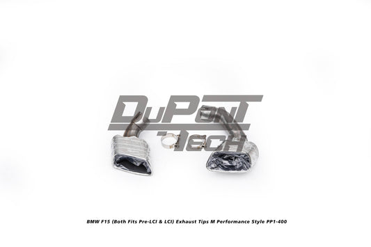 BMW X5 xDrive50i eDrive F15 (Both Fits Pre-LCI &  LCI) 2014 2015 2016 2017 2018 with Aftermarket Parts - M Performance Style Exhaust Tips Stainless Steel from DuPont Tech