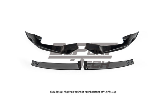 BMW X5 M60i s/x Drive 40i (With M-Package Bumper, does not fit base model) G05 LCI 2024-ON with Aftermarket Parts - M Performance Style Front Lip ABS from DuPont Tech