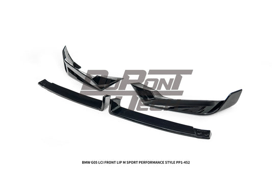 BMW X5 M60i s/x Drive 40i (With M-Package Bumper, does not fit base model) G05 LCI 2024-ON with Aftermarket Parts - M Performance Style Front Lip ABS from DuPont Tech