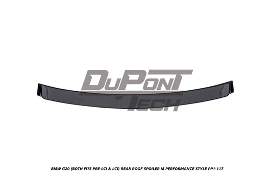 BMW 3 Series M340i 330i (Fits Both Pre-LCI &  LCI) G20 2019-ON with Aftermarket Parts - M Performance Style Rear Roof Spoiler ABS from DuPont Tech