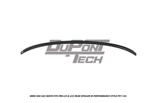 BMW M3 G80 2021-ON &  3 Series M340i 330i (Fits Both Pre-LCI &  LCI) G20 2019-ON with Aftermarket Parts - M Performance Style Rear Spoiler ABS from DuPont Tech