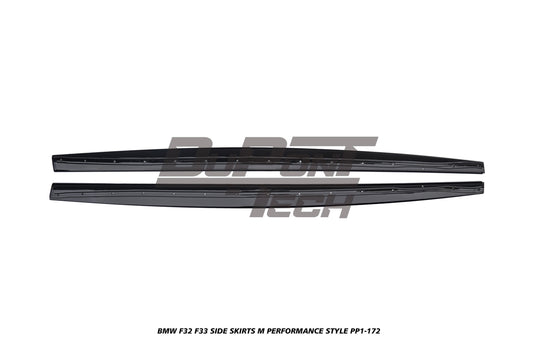 BMW 4 Series 440i 435i 430i 428i 420i 418i 435d 430d 425d 420d 418d (with M-package rocker panel) F32 F33 2014 2015 2016 2017 2018 2019 2020 with Aftermarket Parts - M Performance Style Side Skirts ABS from DuPont Tech