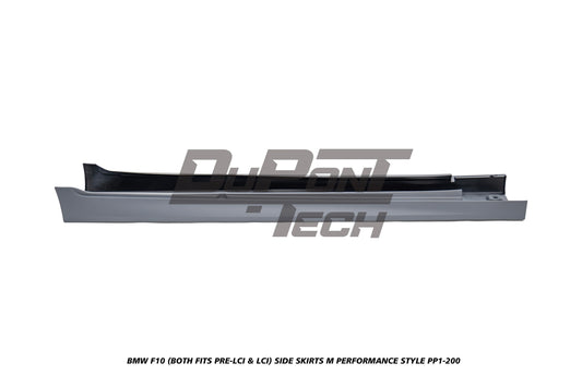 BMW 5 Series M550d 550i 535i 535d 530i 530d 528i 520i 525d 520d 518d F10 (Both Fits Pre-LCI & LCI) 2010 2011 2012 2013 2014 2015 2016 2017 with Aftermarket Parts - M Performance Style Side Skirts PP Polypropylene from DuPont Tech