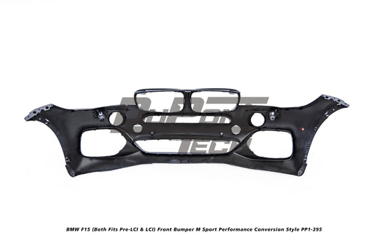 BMW X5 xDrive50i eDrive F15 (Both Fits Pre-LCI & LCI) 2014 2015 2016 2017 2018 with Aftermarket Parts - M Sport Performance Conversion Style Front Bumper PP Polypropylene from DuPont Tech