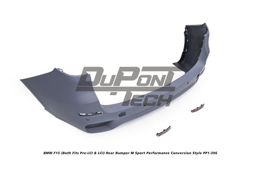 BMW X5 xDrive50i eDrive F15 (Both Fits Pre-LCI & LCI) 2014 2015 2016 2017 2018 with Aftermarket Parts - M Sport Performance Conversion Style Rear Bumper PP Polypropylene from DuPont Tech