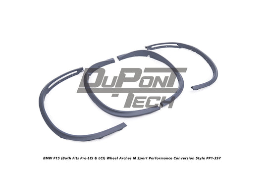 BMW X5 xDrive50i eDrive F15 (Both Fits Pre-LCI & LCI) 2014 2015 2016 2017 2018 with Aftermarket Parts - M Sport Performance Conversion Style Wheel Arches PP Polypropylene from DuPont Tech