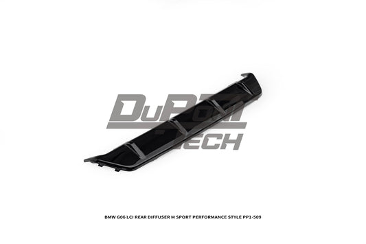 BMW X6 M60i xDrive40i (With M-Package Bumper, does not fit base model) G06 LCI 2024-ON with Aftermarket Parts - M Sport Performance Style Rear Diffuser ABS from DuPont Tech