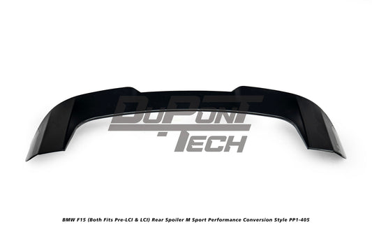 BMW X5 M50d xDrive50i eDrive F15 (Both Fits Pre-LCI &  LCI) 2014 2015 2016 2017 2018 with Aftermarket Parts - M Sport Performance Conversion Style Rear Spoiler ABS from DuPont Tech