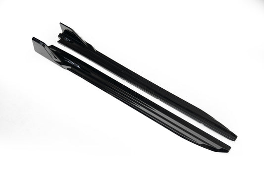BMW X5 M50d xDrive50i eDrive (with M-package rocker panel) F15 (Both Fits Pre-LCI &  LCI) 2014 2015 2016 2017 2018 with Aftermarket Parts - M Sport Performance Conversion Style Side Skirts ABS from DuPont Tech