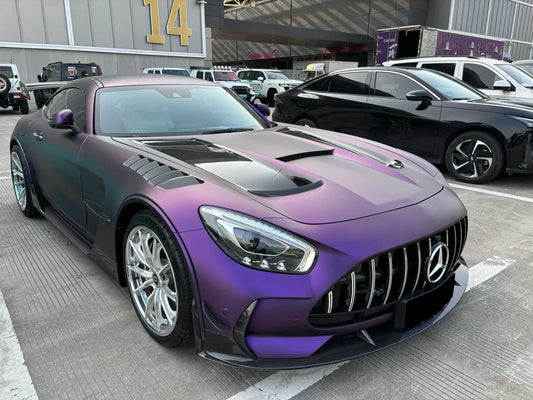 Mercedes Benz AMG GT GTS GTC GTR Pro C190 2016 2017 2018 2019 2020 2021 with Aftermarket Parts - Black Series Conversion Style Front Fenders Dry Pre-preg Carbon Fiber from DuPont Tech
