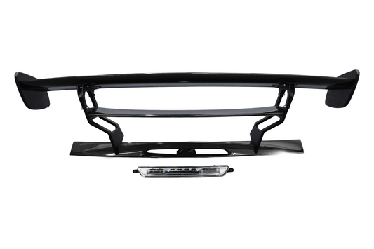 Mercedes Benz AMG GT GTS GTC C190 2015 2016 2017 2018 2019 2020 2021 with Aftermarket Parts - Black Series Conversion Style Rear Wing Dry Pre-preg Carbon Fiber from DuPont Tech