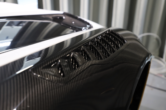 Mercedes Benz AMG GT GTS GTC GTR Pro C190 2016 2017 2018 2019 2020 2021 with Aftermarket Parts - Black Series Conversion Style Front Fenders Dry Pre-preg Carbon Fiber from DuPont Tech