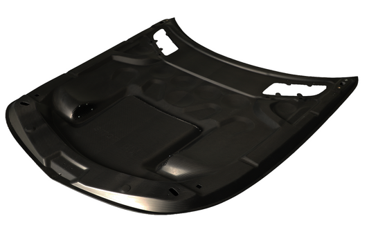 Mercedes Benz AMG GT GTS GTC GTR Pro C190 2016 2017 2018 2019 2020 2021 with Aftermarket Parts - Black Series Conversion Style Hood PP Polypropylene / Dry Pre-preg Carbon Fiber from DuPont Tech
