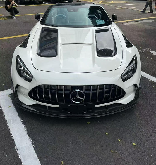 Mercedes Benz AMG GT GTS GTC GTR Pro C190 2016 2017 2018 2019 2020 2021 with Aftermarket Parts - Front Bumper & Lip PP Polypropylene / Dry Pre-preg Carbon Fiber from DuPont Tech