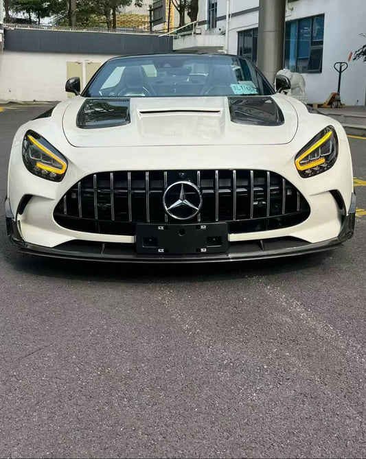 Mercedes Benz AMG GT GTS GTC GTR Pro C190 2016 2017 2018 2019 2020 2021 with Aftermarket Parts - Front Bumper & Lip PP Polypropylene / Dry Pre-preg Carbon Fiber from DuPont Tech